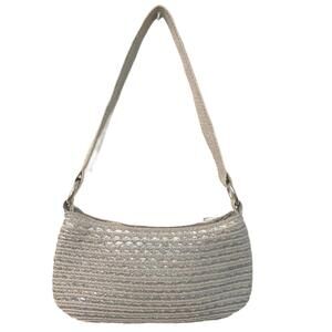 MetallicSilver Shoulder Purse Bag Cappelli Straworld